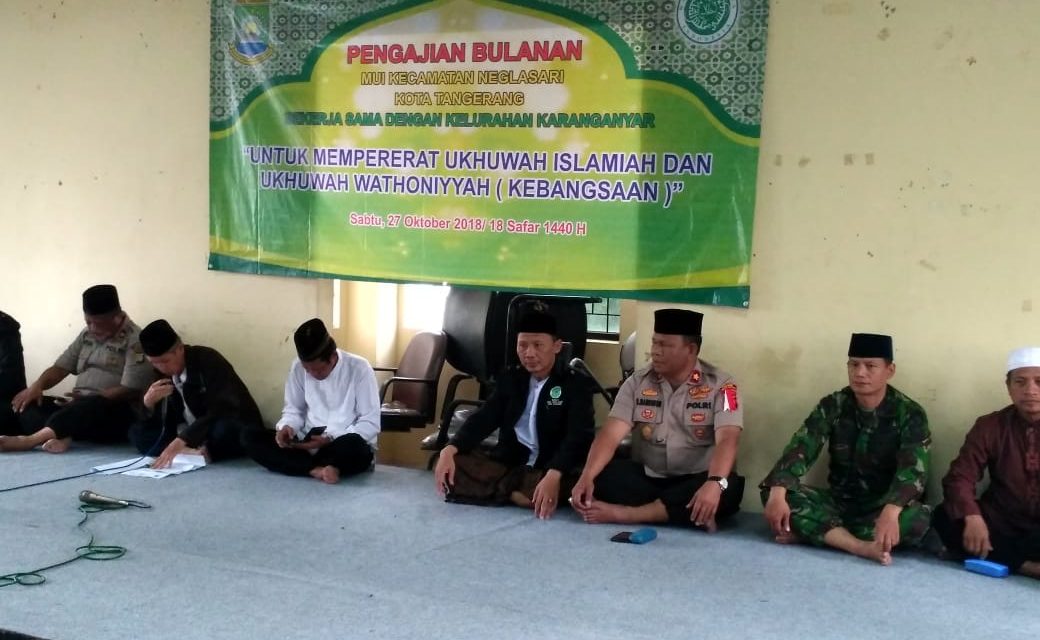 Hadiri Pengajian Bulanan MUI, Kapolsek Neglasari imbau Jamaah Cerdas bermedia Sosial