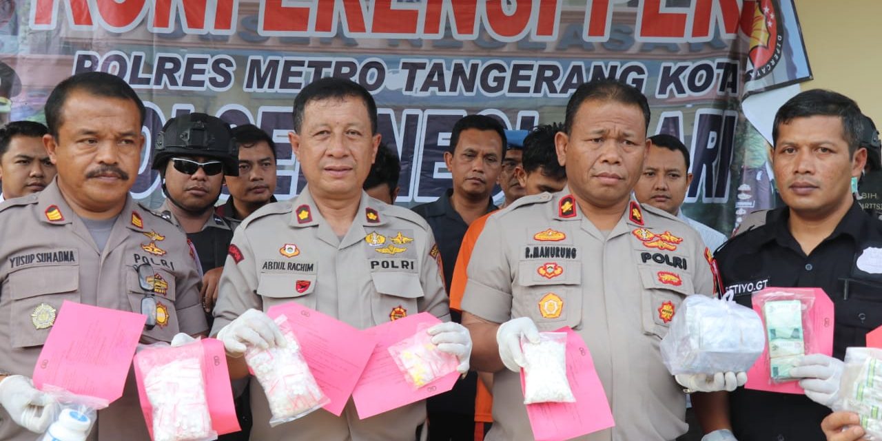 Berhasil ungkap 4 Kasus berbeda, Polsek Neglasari gelar Konferensi Pers