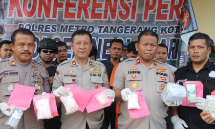 Berhasil ungkap 4 Kasus berbeda, Polsek Neglasari gelar Konferensi Pers