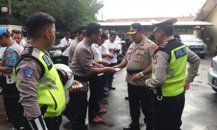 Cegah Pelaggaran, Sipropam Polres Metro Tangerang Kota Gelar Gaktibplin Anggota Polsek Benda.