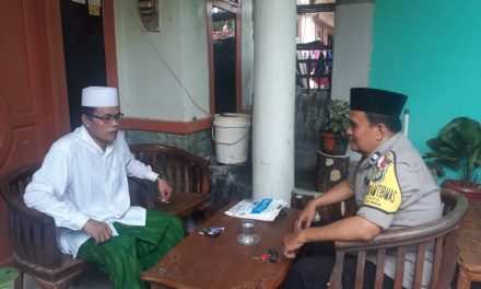 Bhabinkamtibmas Polsek Benda Sambang dialogis ke Tokoh Agama, Ajak ciptakan situasi aman kondusif.