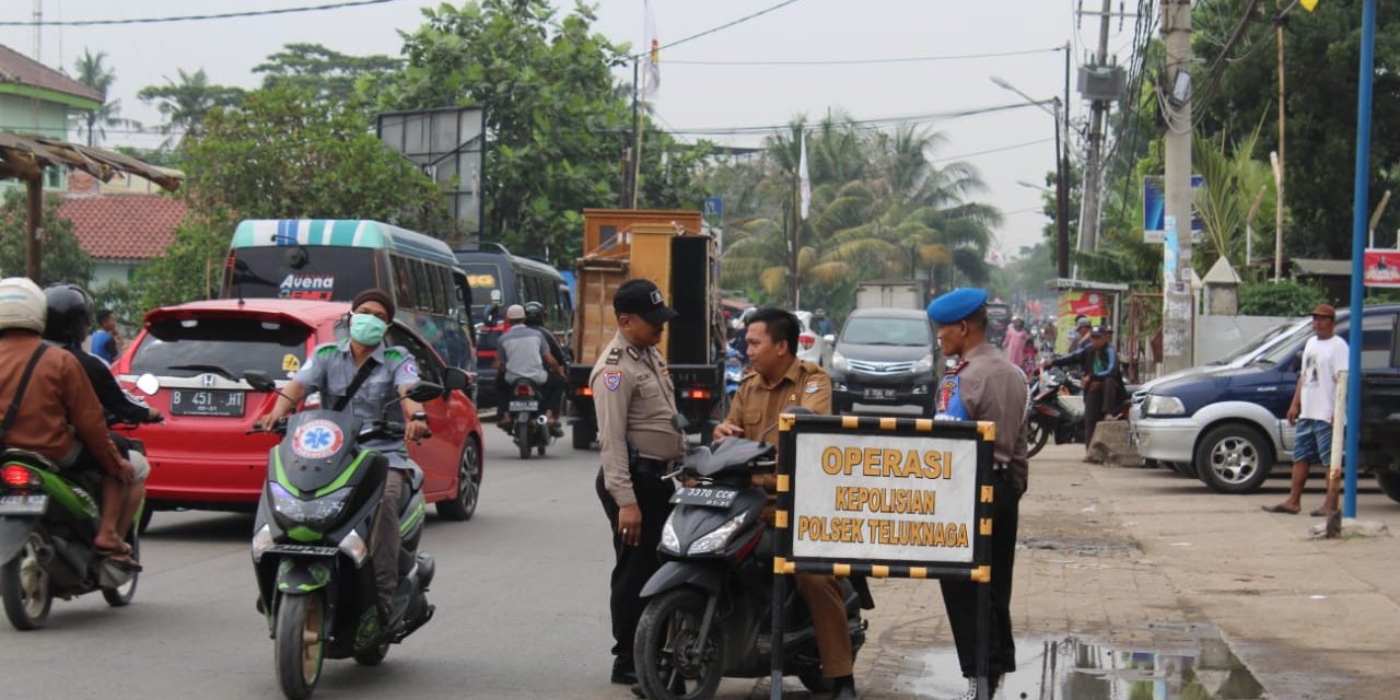 Tekan Laka Lantas serta Antisipasi Kejahatan Curanmor  Polsek Teluknaga Gelar Ops Zebra