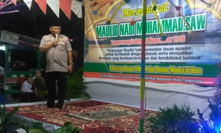 Hadir dalam memperingati Maulid Nabi Muhammad SAW, Kapolsek Neglasari ajak Jamaah Perangi Hoax