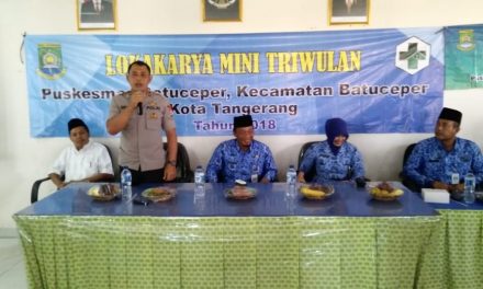 Wakapolsek batu ceper Akp Gunawan,S.AP hadiri kegiatan lokakarya mini triwulan puskesmas batuceper