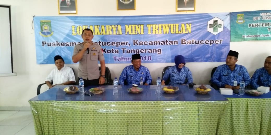 Wakapolsek batu ceper Akp Gunawan,S.AP hadiri kegiatan lokakarya mini triwulan puskesmas batuceper