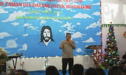 Hadiri Perayaan Natal GBI Mawar Sharon, Kapolsek Neglasari ajak para jemaat bersinergi ciptakan situasi kondusif