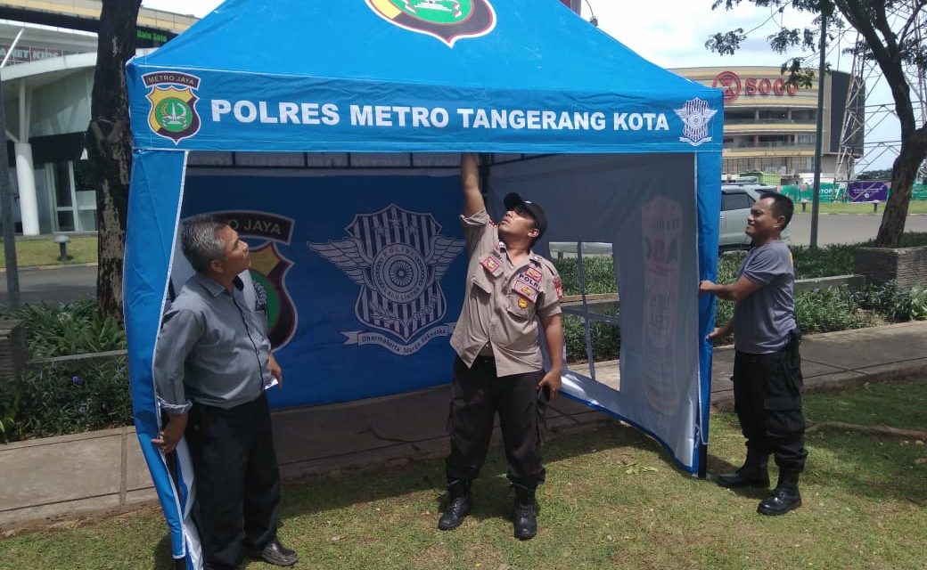 Polsek Cipondoh Dirikan Tenda Posko Pengamanan