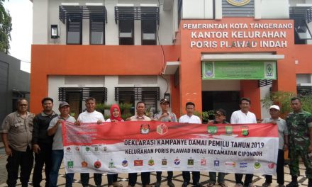 Menjelang Pemilu 2019, Bhabinkamtibmas Polsek Cipondoh Kawal Deklarasi Kampanye Damai