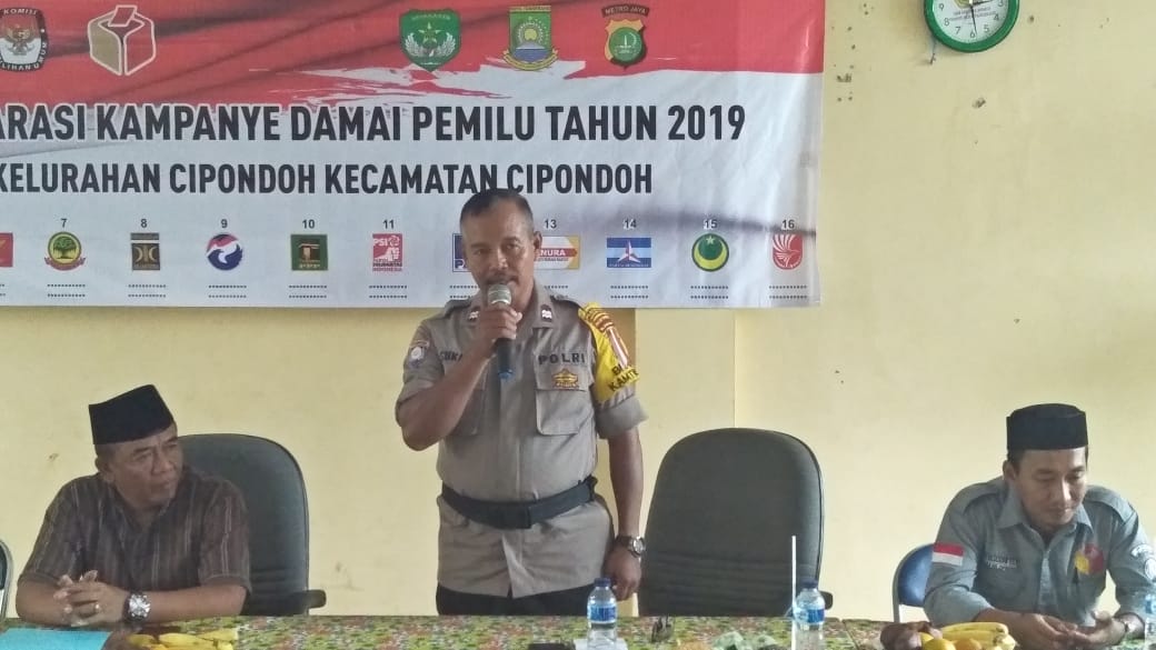 Aiptu Sukarno Bersama Unsur Tiga Pilar Adakan Deklarasi Kampanye Damai Pemilu 2019