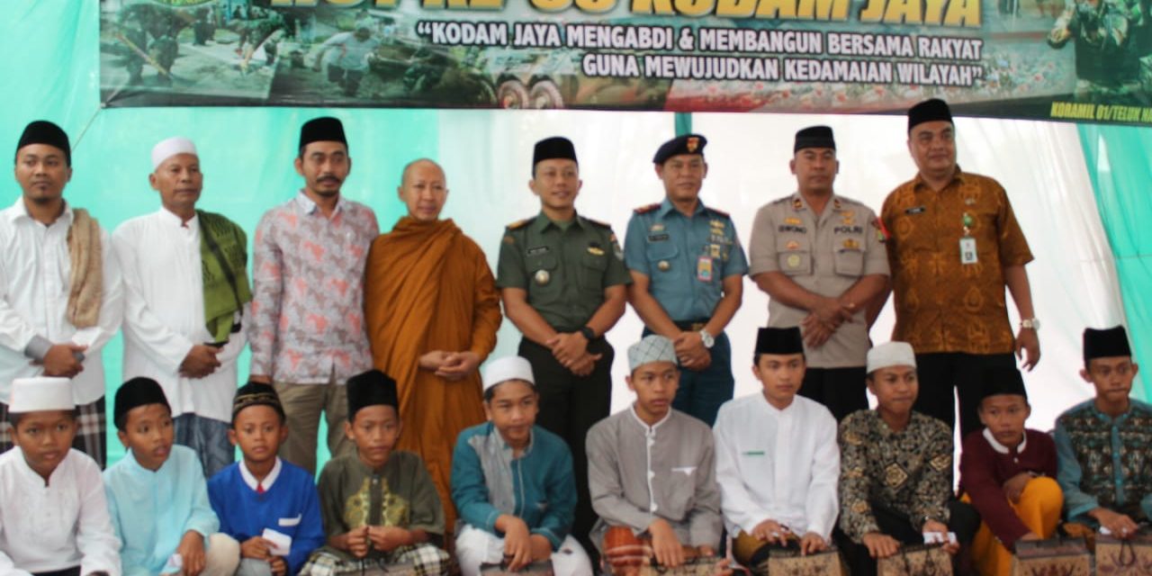 GIAT SYUKURAN DO’A BERSAMA DALAM RANGKA HUT KE-69 KODAM JAYA KORAMIL 01 DIHADIRI KAPOLSEK TELUKNAGA