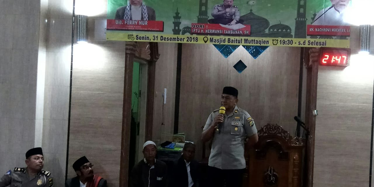 Jaga Kondusifitas Jelang Pesta Demokrasi, Pesan Kapolsek Cipondoh Saat Acara Muhasabah Akhir Tahun