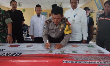 Aiptu Suhandi Hadiri Deklarasi Kampanye Damai Untuk Ciptakan Kondisi Aman