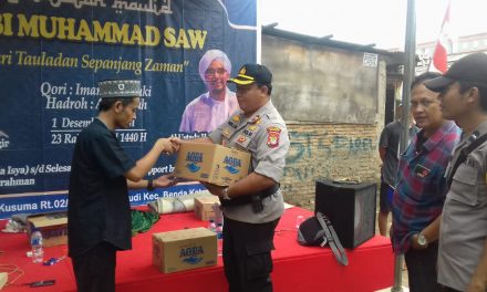 Bentuk Kepedulian, Kapolsek Benda Memberikan Bantuan Kepada Panitia Maulid Nabi Muhammad Shalallahu Alaihi Wasalam