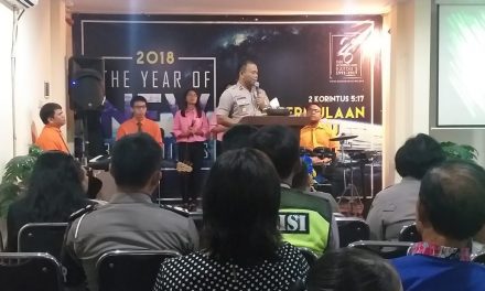 Kapolsek Neglasari ajak Jemaat GBI untuk Saling bergandeng tangan dalam Harkamtibmas