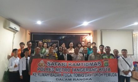 Wakapolres Metro Tangerang Kota gelar Safari Kamtibmas dengan ibadah bersama Jemaat GBI Iskandar muda