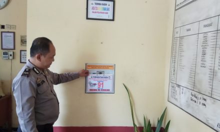 Pasang kalender jelang Pemilu 2019, Kapolsek Neglasari harap kesiapan anggota dan informasi bagi masyarakat