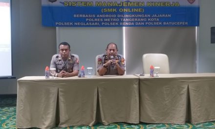 Sosialisasi SMK Online berbasis Android Jajaran Polres Metro Tangerang Kota