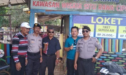 Unit Sabhara Polsek Cipondoh Kontrol Situasi Kawasan Wisata Situ Cipondoh