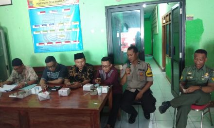 SOSIALISASI PEMILIHAN ANGGOTA BPD DI DESA RAWA BURUNG KEC.KOSAMBI KAB TANGERANG DIHADIRI BHABINKAMTIMAS