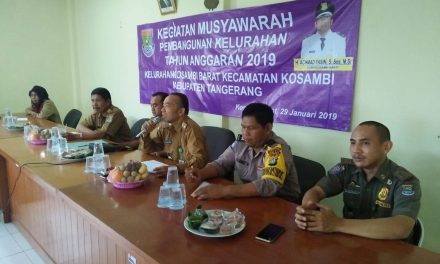 Bhabinkamtibmas kel. Kosambi Barat Hadiri Musyawarah Perencanaan dan  Pembangunan Bersama 3 Pilar