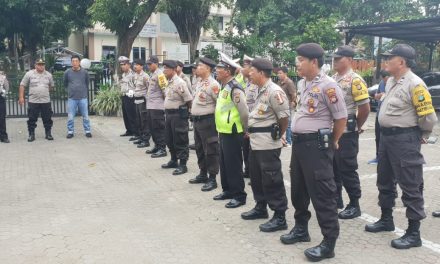 Polsek Jatiuwung Gelar Apel Pengamanan Peringatan HUT Persita Tangerang