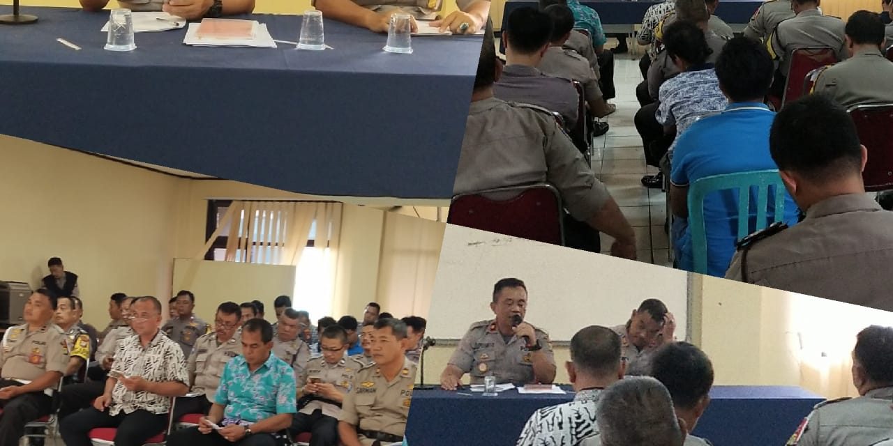 KAPOLSEK CILEDUG KOMPOL SUPIYANTO SH PIMPIN ANALISA DAN EVALUASI (ANEV) DI MAPOLSEK CILEDUG