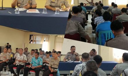 KAPOLSEK CILEDUG KOMPOL SUPIYANTO SH PIMPIN ANALISA DAN EVALUASI (ANEV) DI MAPOLSEK CILEDUG