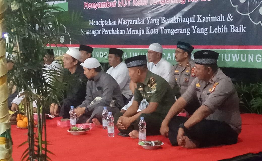 Kapolsek Jatiuwung Hadiri Acara Zikir dan Tabligh Akbar di Halaman Kecamatan Jatiuwung