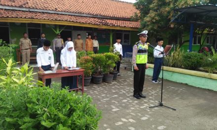 Kanit Lantas Polsek Teluknaga Giat Sosialisasi Millenial Road Safety Festival MA/Mts. Al Hasaniyah