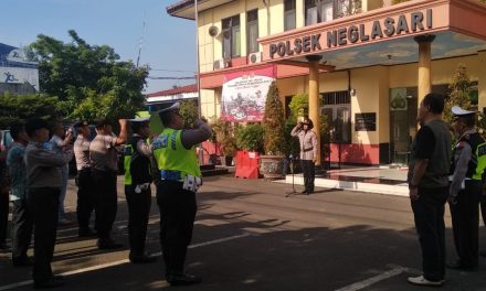 Ucapan Terima Kasih Wakapolsek Neglasari pada apel pagi