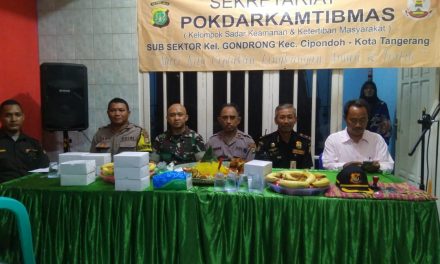 Sukseskan Pemilu Serentak, Pesan Bhabinkamtibmas Polsek Cipondoh Kepada Anggota Pokdarkamtibmas