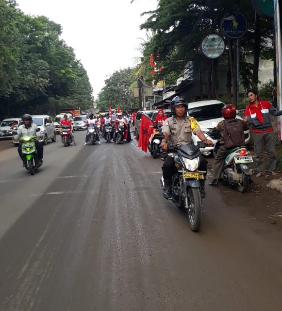 BHABINKAMTIBMAS POLSEK BENDA KAWAL MASSA KAMPANYE TERBUKA