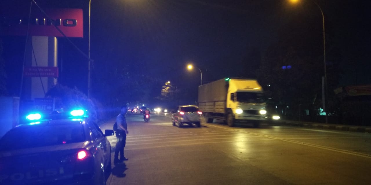 Patroli Biru Sabhara Polsek Jatiuwung Antisipasi Balap Liar di Jl. Gatot Subroto