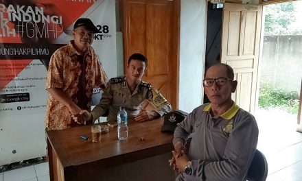 Dialogis Kantibmas Jelang Pilpres bersama Tokoh Masyarakat’ Bhabinkantibmas Polsek Sepatan Brigadir Tri Bintoro