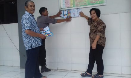 Bhabinkantibmas Polsek Sepatan Aiptu Muslikh S. Sos Membagikan Brosur Penerimaan Polri Tahun 2019