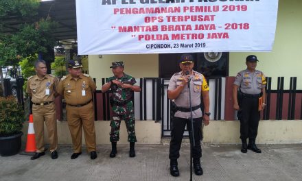 Kapolsek Cipondoh Pimpin Apel Gelar Pasukan Pengamanan Pemilu 2019