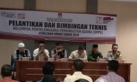 Bhabinkamtibmas Polsek Neglasari hadiri Pelantikan KPPS Sekelurahan Karang Anyar