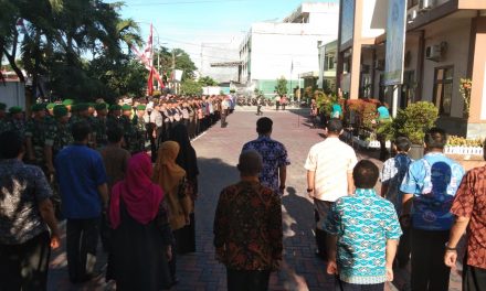 Polsek Batuceper bersama Unsur terkait Tiga Pilar Kecamatan Batu Ceper Apel Gelar Pasukan Pengamanan Pemilu 2019 (Ops.Mantap Brata Jaya – 2018)