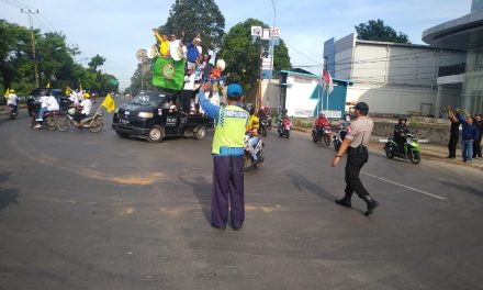 Pengamanan Jalur Lintas Kampanye Paslon 1 dan Paslon 2 Di Seputaran wilayah Hukum Polsek Batuceper Kota Tangerang – Provinsi Banten