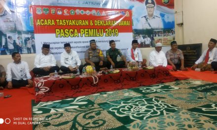 Bersama Para Tokoh Lintas Agama, Polsek Jatiuwung Gelar Tasyakuran dan Deklarasi Damai Pasca Pemilu 2019