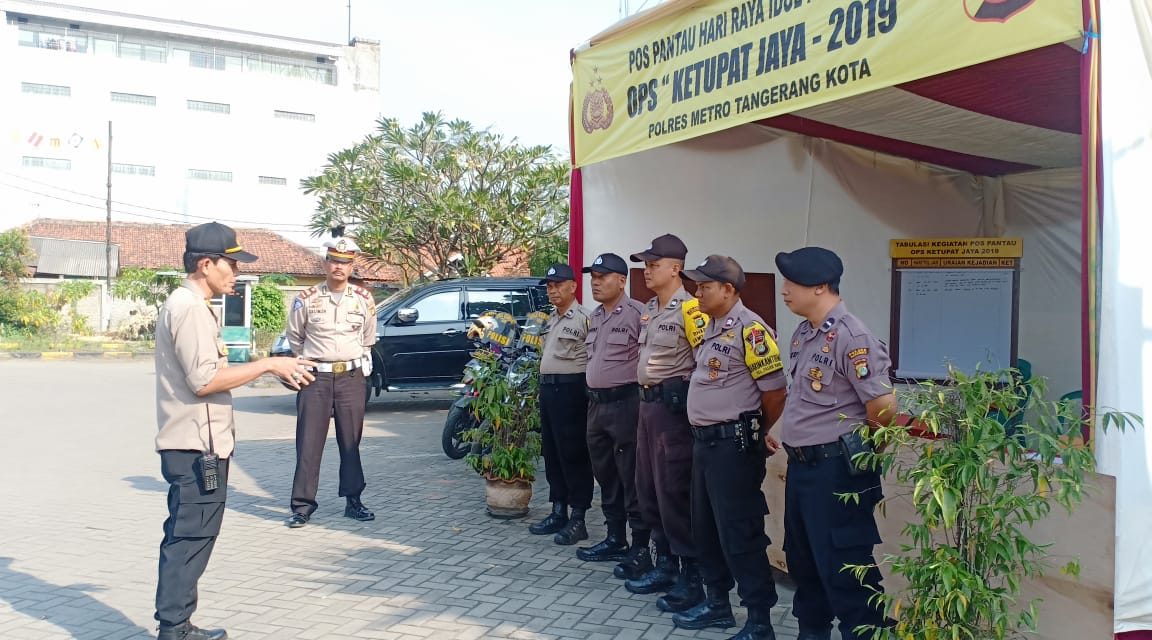 WAKA POLSEK KARAWACI MENGECEK POS PANTAW CITY MALL DAN ANGGOTA POLSEK KARAWACI