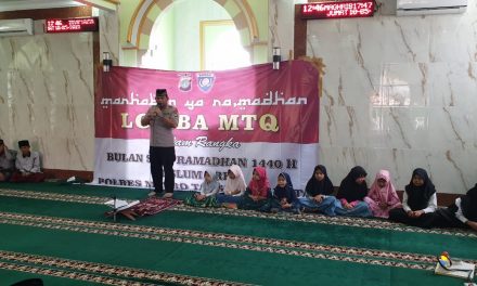 Kasat Binmas Polrestro Tangkot Buka Perlombaan Azan Di Masjid Al Mujamil