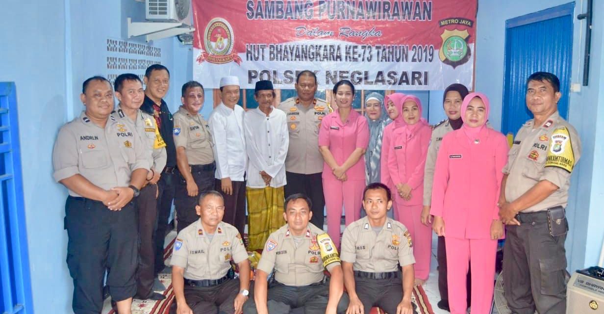 Sambangi Para Purnawirawan, Wujud Syukur Polsek Neglasari Jelang HUT Bhayangkara Ke – 73