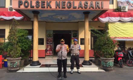 Kapolsek Neglasari sampaikan motivasi kepada anggota untuk tetap semangat bertugas