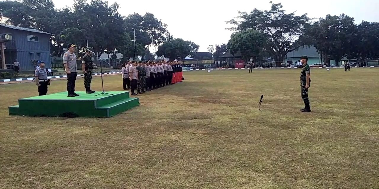 Kapolrestro Tangerang Kota Pimpin Apel Bersama TNI-Polri di Yonif 203/AK Pada HUT Bhayangkara ke-73