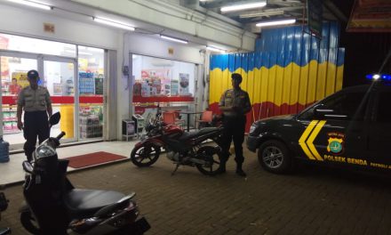 Antisipasi Tindak Kejahatan,Patroli Polsek Benda Sambangi Minimarket 24 Jam