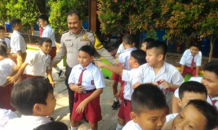 BHABINKAMTIBMAS DESA TANJUNG PASIR AIPTU RUSLAN GIAT SAMBANG KESEKOLAH SDN I