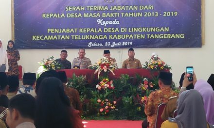 Waka Polsek Teluknaga Hadiri Serah Terima Jabatan Kepala Desa Kec. Teluknaga kab. Tangerang