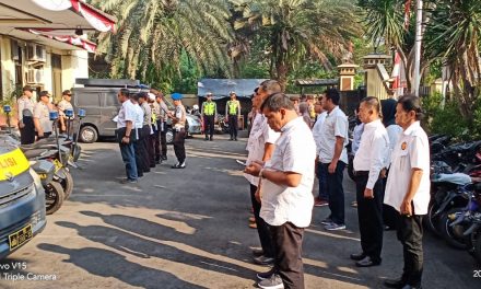 PEL PAGI DI PIMPIN KAPOLSEK CILEDUG KOMPOL SUPIYANTO SH.