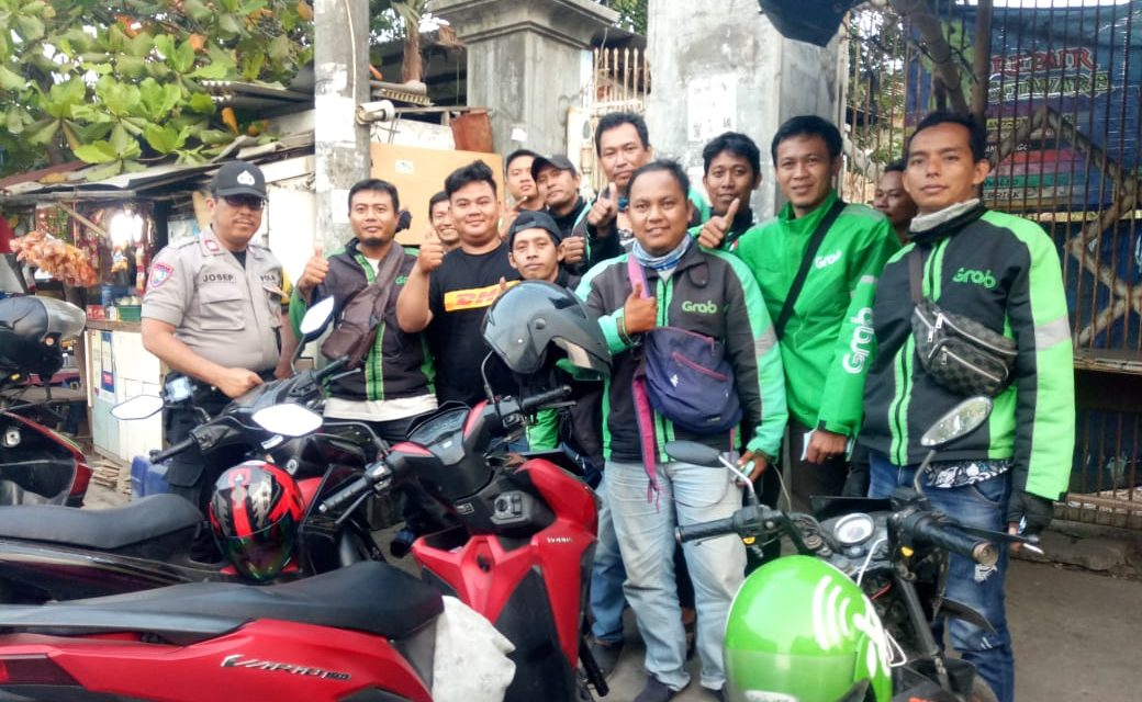 Komunitas Gojek Wilayah Dadap Disambangi Bhabinkamtibmas